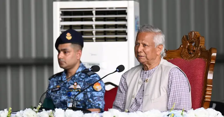 বক্তব্য দিচ্ছেন প্রধান উপদেষ্টা অধ্যাপক মুহাম্মদ ইউনূস